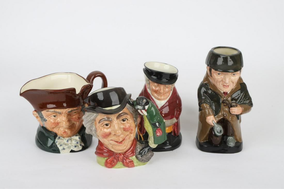 (4) ROYAL DOULTON CHARACTERS: Walrus and Carpenter, Old Charley, Sherlock Holmes and The Huntsman