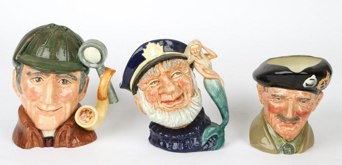 (3) ROYAL DOULTON CHARACTERS: Rip Van Winkle, Lobster Man and Pied Piper