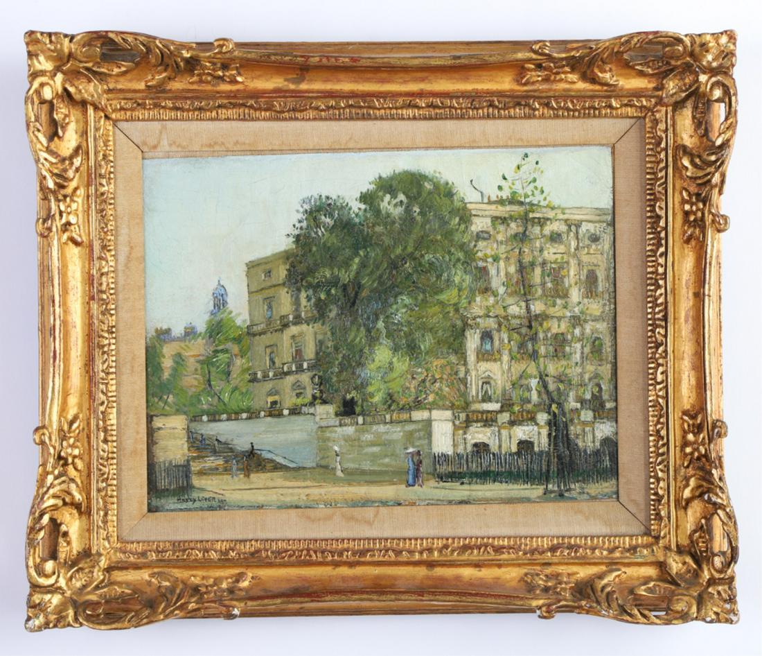 HAYLEY LEVER (1876-1958): Carlton House Terrace, London oil on canvas 10 x 13 inches signed. framed 16 x 18 1/2 inches (overall) Condition: Good Temp No 6173