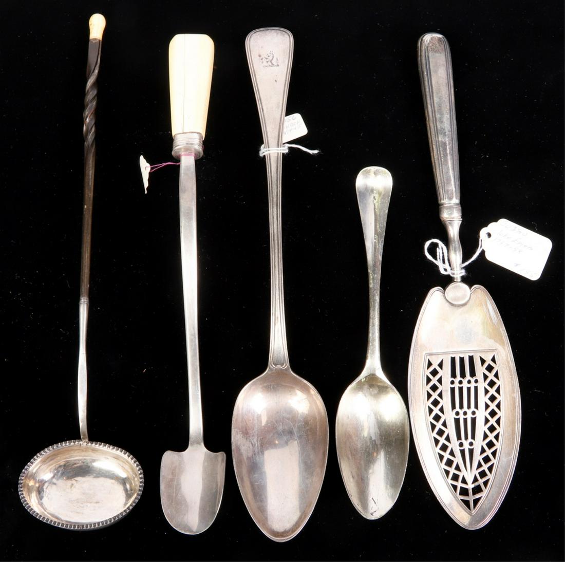 (5) EARLY STERLING SILVER SERVING PIECES (1 of 15)