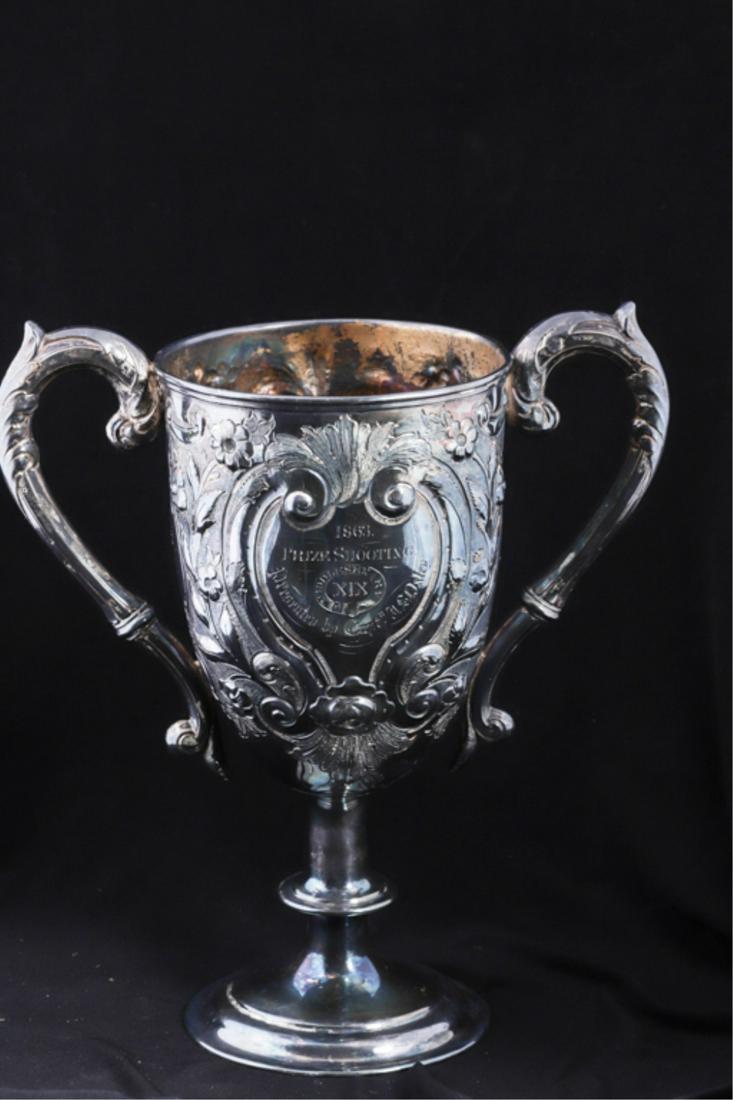 1863 COIN SILVER (?) LOVING CUP SHOOTING PRIZE (1 of 10)