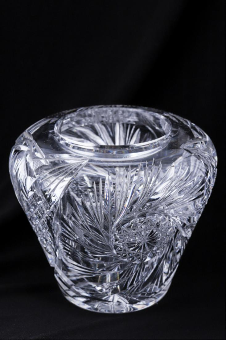 BRILLIANT CUT GLASS CRYSTAL VASE (1 of 9)