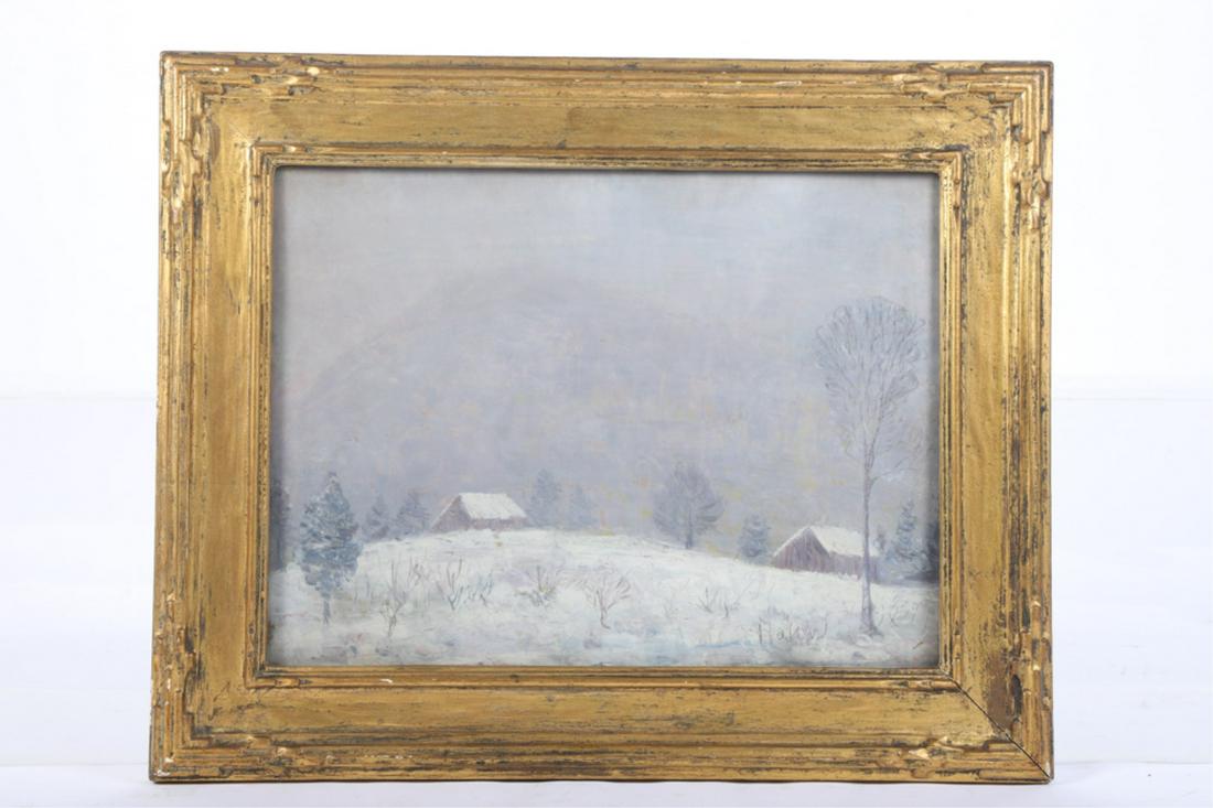 AUTHOR HALOW (20TH C) WINTER LANDSCAPE (1 of 6)