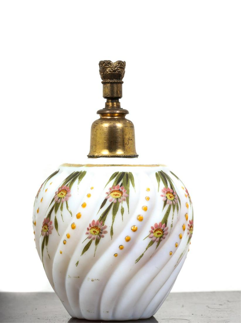 VICTORIAN MILK GLASS PERFUME ATOMIZER (1 of 6)