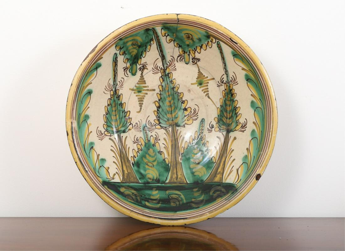 (18th c) SPANISH PUENTE del ARZOBISPO EARTHENWARE BOWL (1 of 7)
