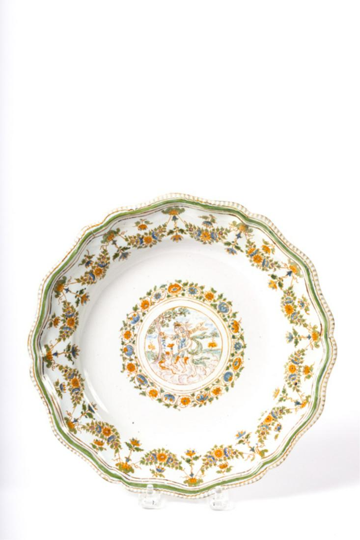 (18th c) TIN GLAZED PLATE (1 of 9)