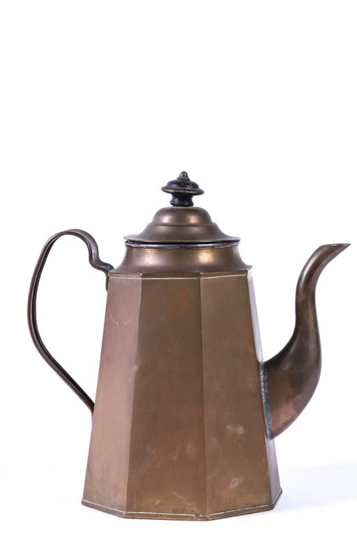 OCTAGONAL TIN LINED COPPER COFFEE POT (1 of 10)