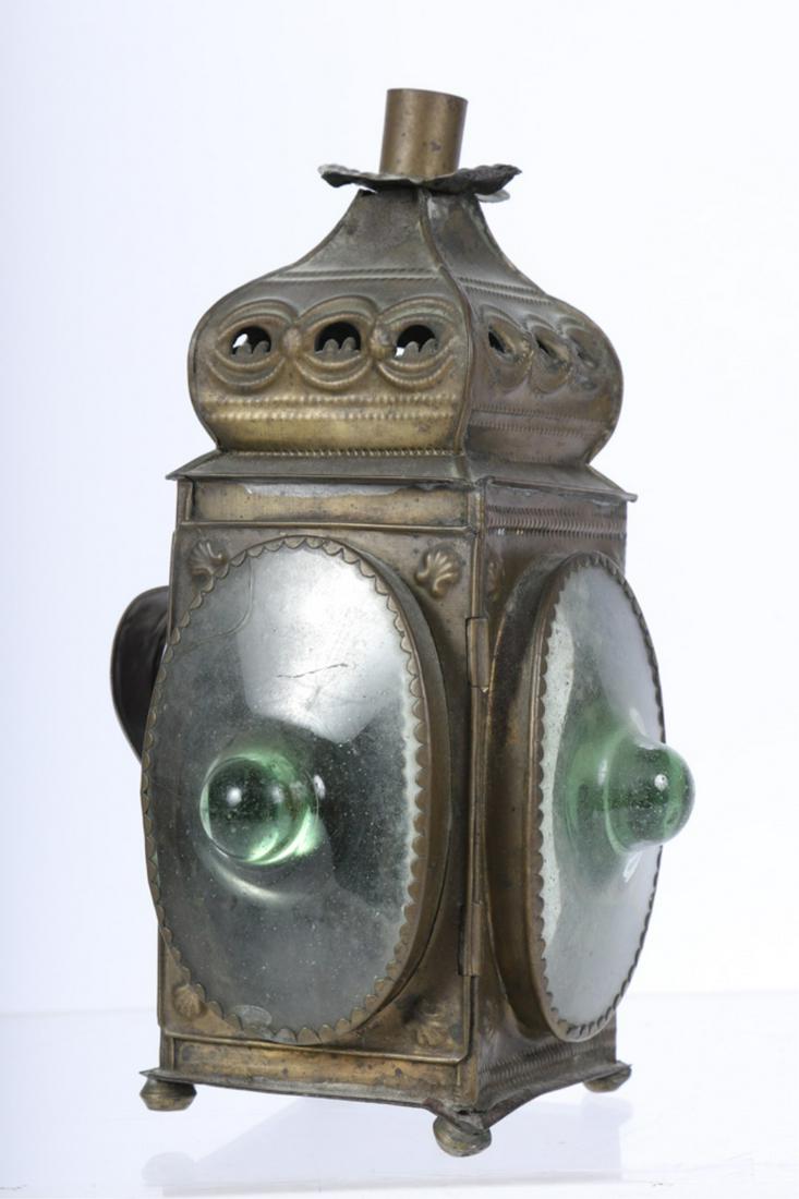 MINIATURE BRASS REPOUSSE CANDLE LANTERN (1 of 11)