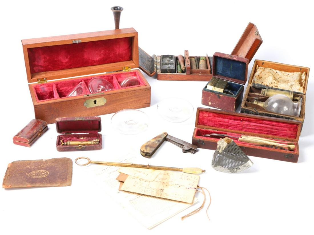 COLLECTION OF EARLY MEDICAL INSTRUMENTS & TOOLS (1 of 15)