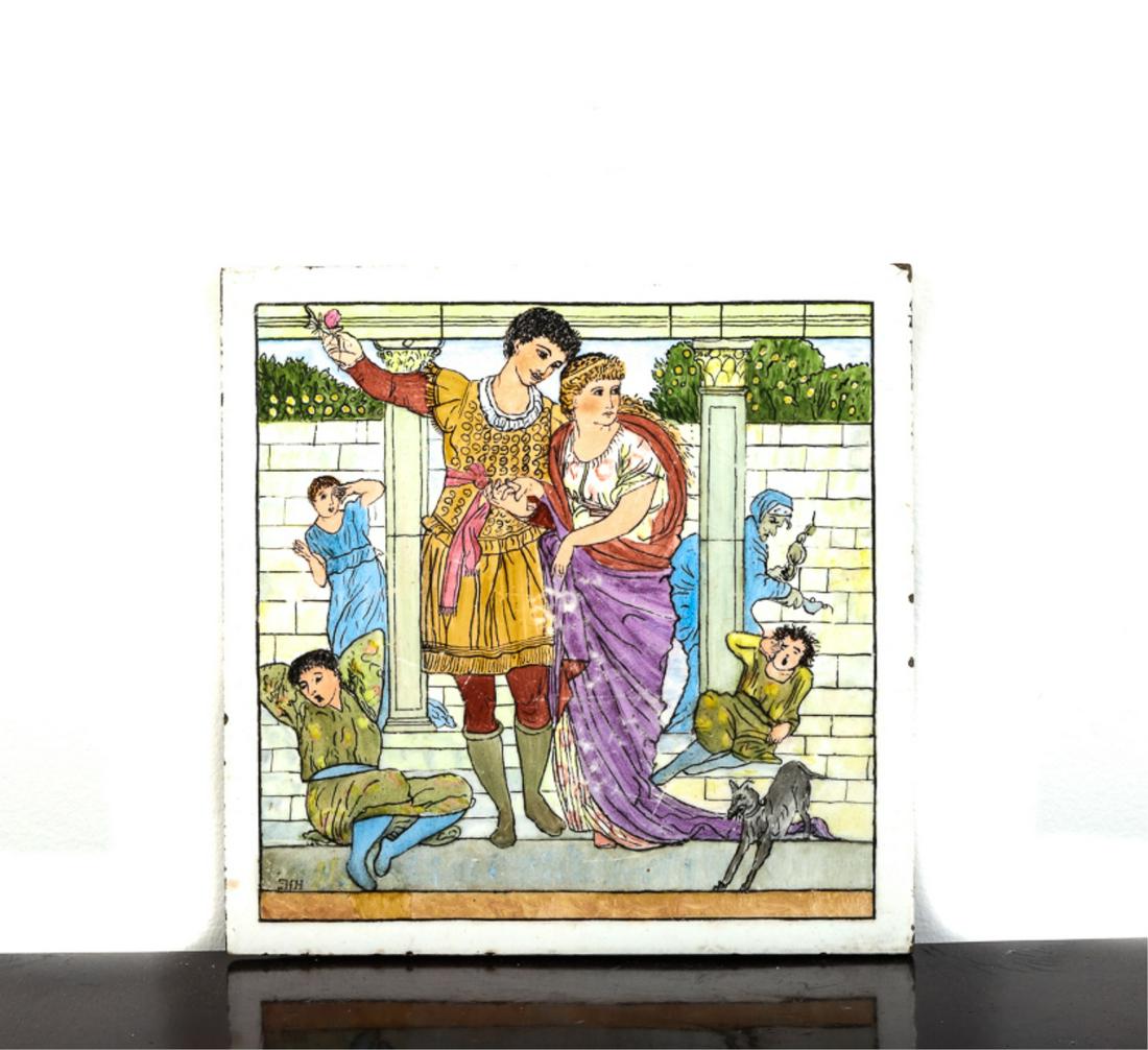 MINTON'S CHINA WORK TILE by E.H. HOBSON 1881 (1 of 6)