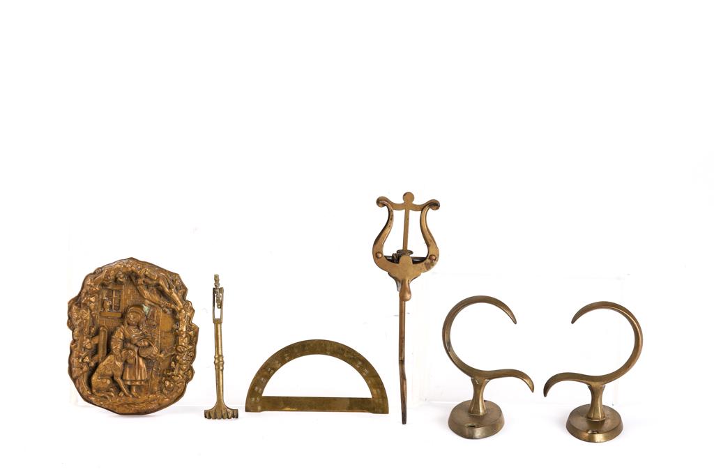 GROUPING OF (6) BRASS OBJECTS (1 of 8)