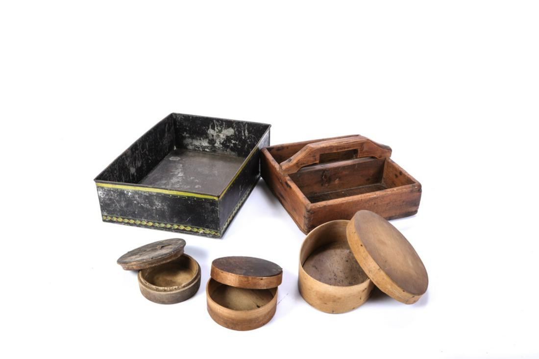 (5) PIECES OF TOLE and TREENWARE (1 of 9)