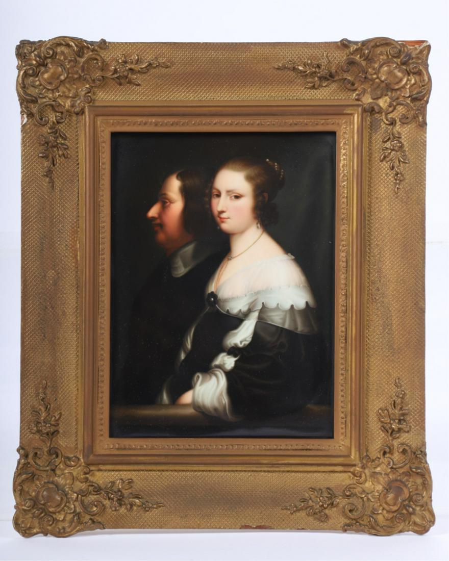 KPM HAND-PAINTED PLAQUE AFTER OLD MASTER (1 of 6)