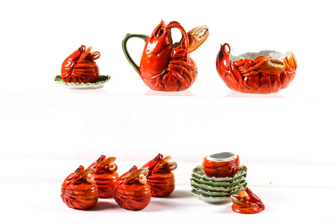 ROYAL BAYREUTH LOBSTER BUTTER SERVICE (1 of 12)