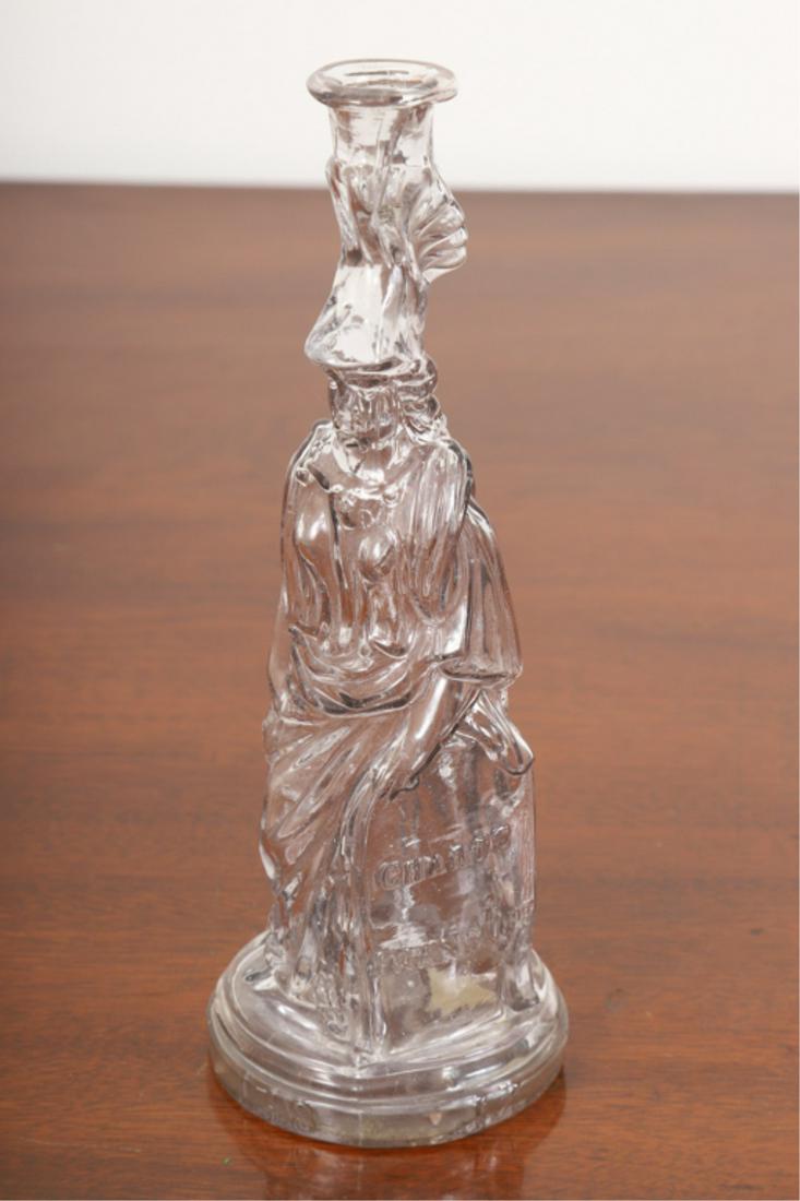 FRENCH FIGURAL BLOWN MOLDED GLASS BOTTLE (1 of 5)