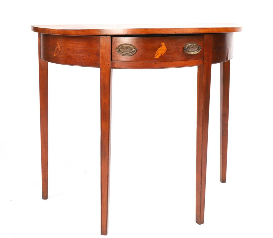 CHERRY DEMILUNE HEPPLEWHITE TABLE (1 of 16)