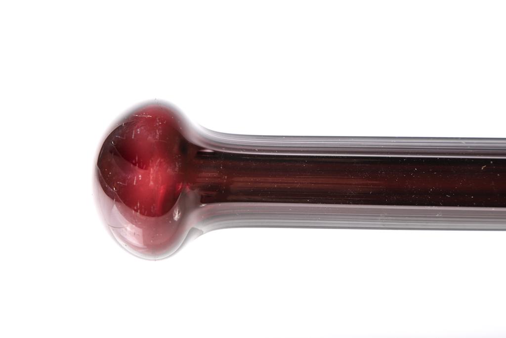 HEXAGONAL AMETHYST GLASS CANE with KNOB HANDLE (1 of 8)