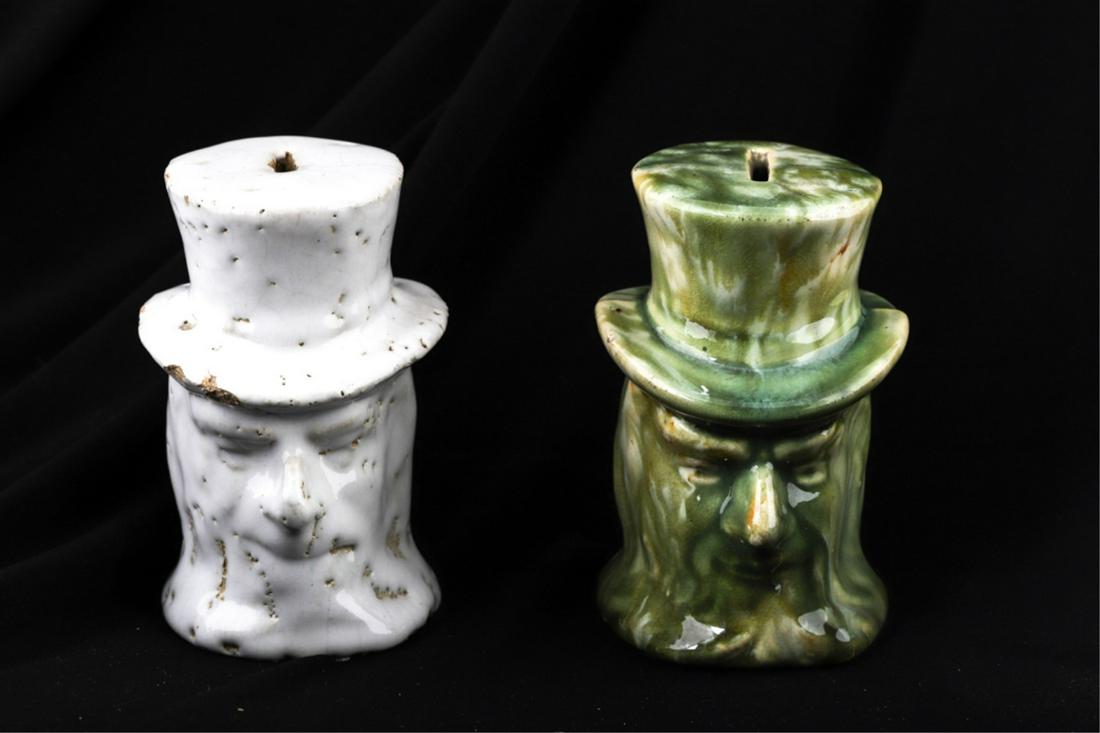 (2) BENNINGTON POTTERY UNCLE SAM BANKS (1 of 12)