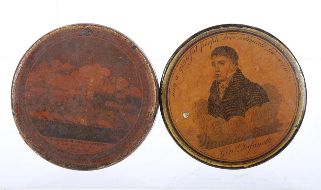 (2) GEN. LAFAYETTE COMMEMORATIVE SNUFF BOXES (1 of 4)