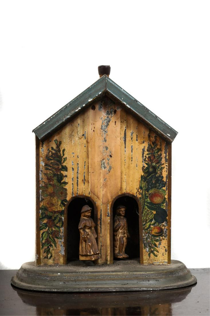 LOVEJOYS IMPROVED METALLIC WEATHER HOUSE BAROMETER (1 of 12)