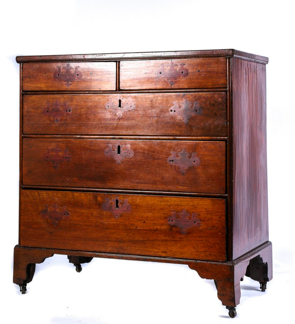 AMERICAN WALNUT CHIPPENDALE CHEST (1 of 11)
