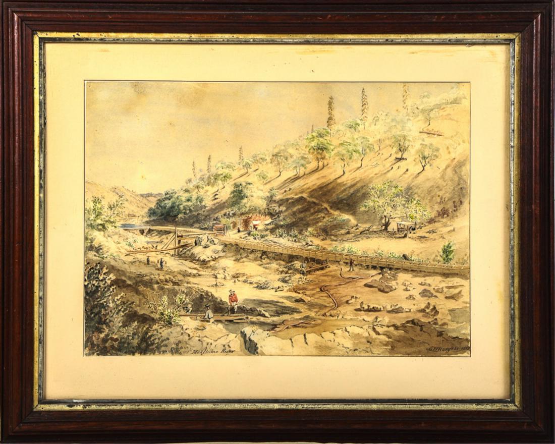 GEORGE BURGESS 1853 CALIFORNIA GOLD MINING OPERATION (1 of 8)