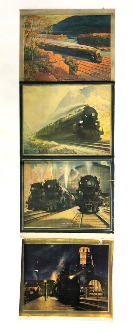 (4) TRAIN ADVERTISING POSTERS (1 of 5)