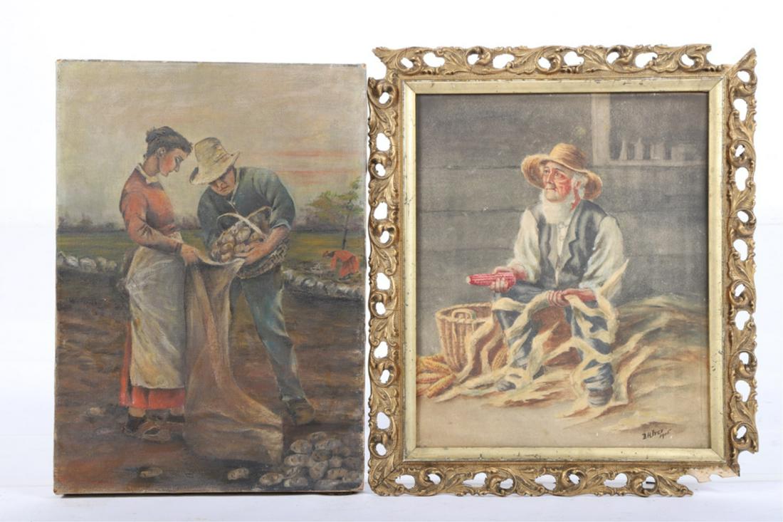 AMERICAN SCHOOL (19th / 20th c) TWO WORKS (1 of 5)