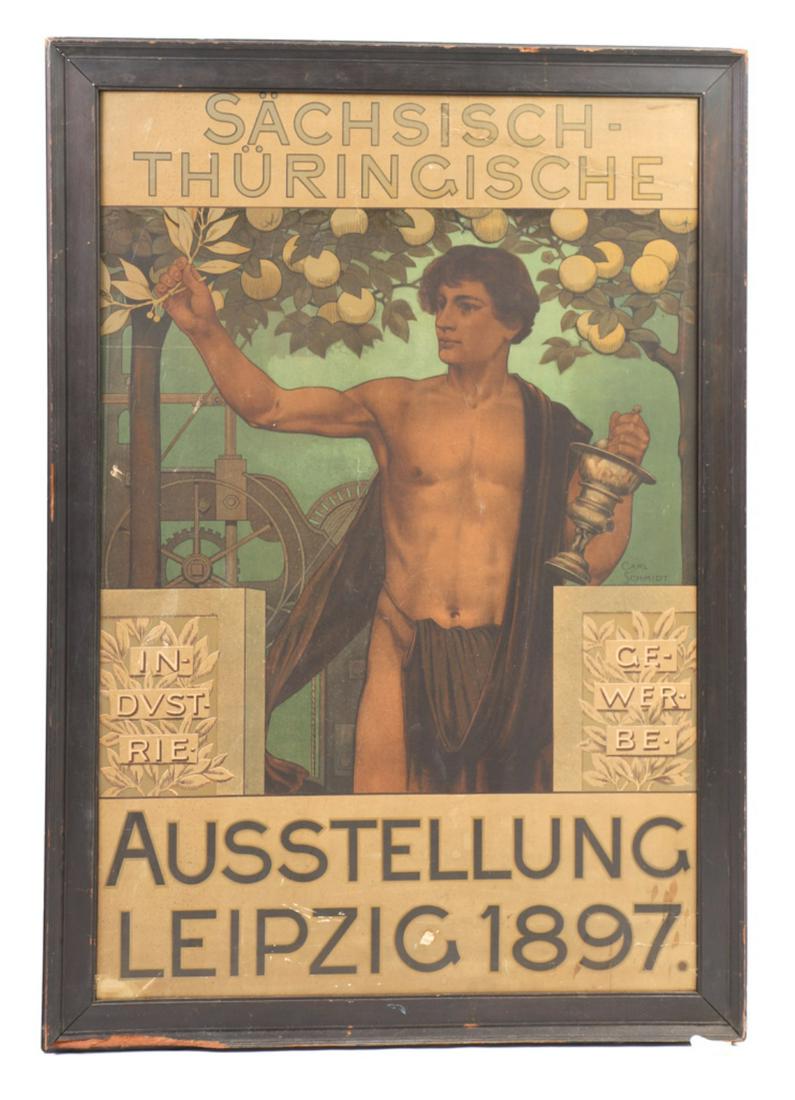 GERMAN INDUSTRIAL EXHIBITION POSTER 1897 (1 of 5)