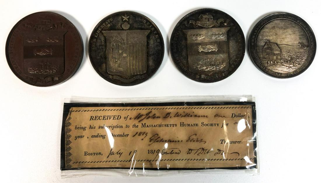 (4) HUMANE SOCIETY OF MASSACHUSETTS MEDALS (1 of 6)