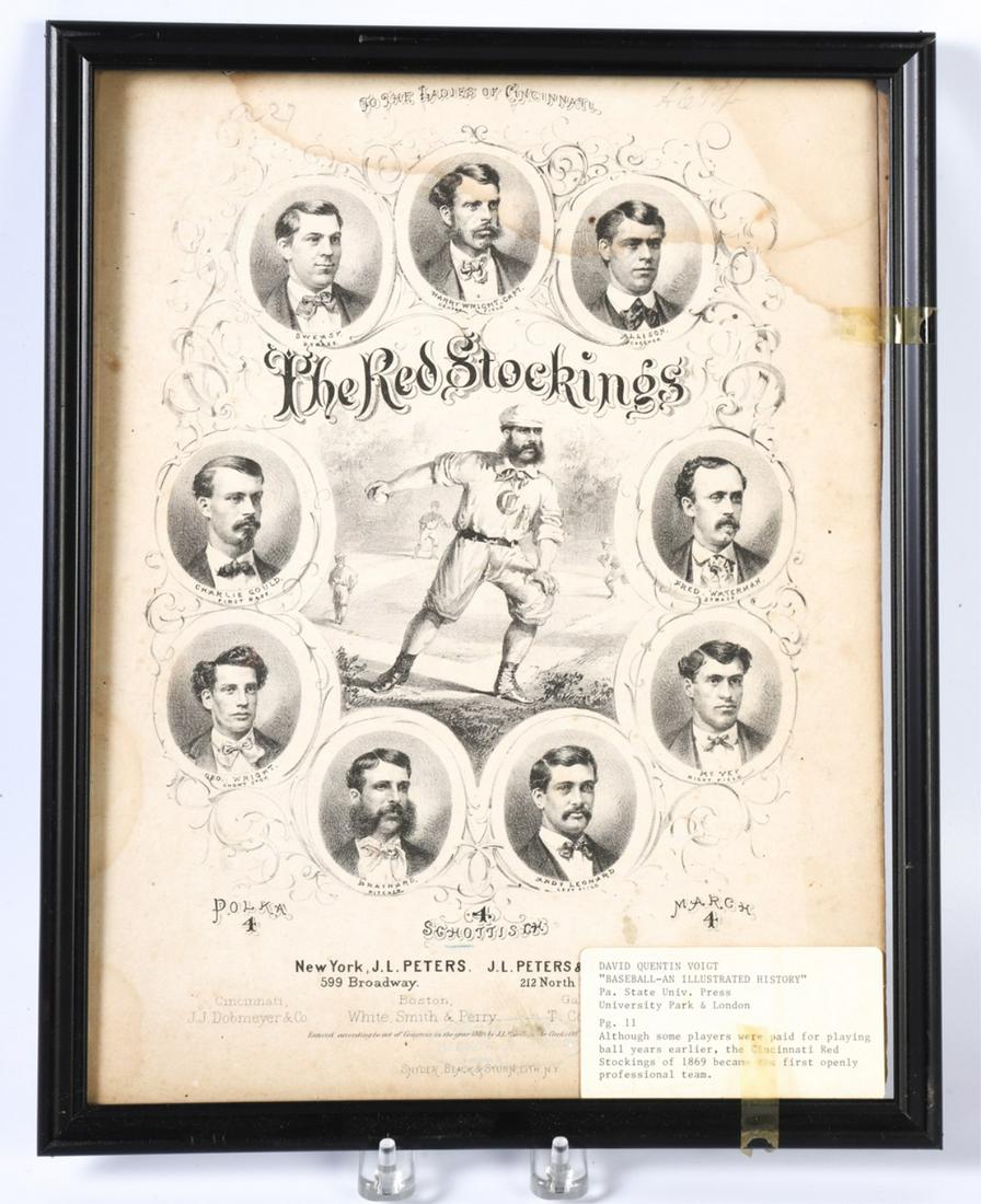1869 THE CINCINNATI RED STOCKINGS SHEET MUSIC (1 of 11)