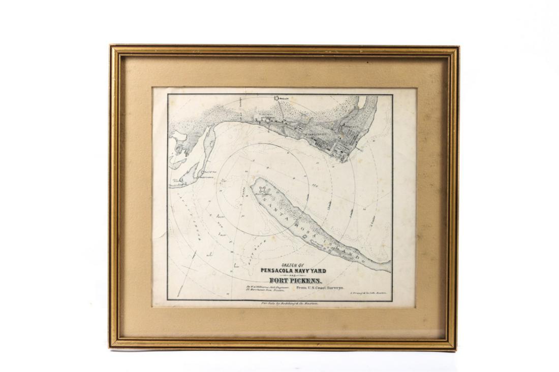 SKETCH OF PENSACOLA NAVY YARD & FORT PICKENS (1 of 7)