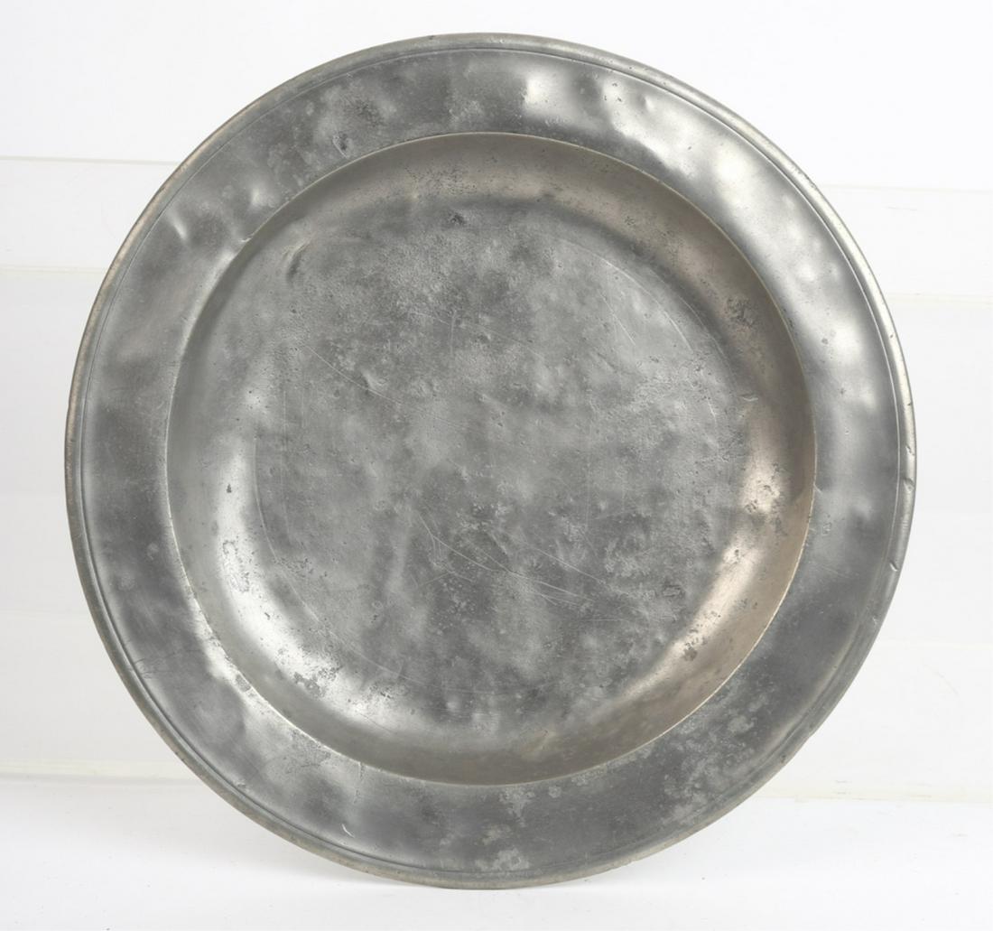 PETER YOUNG SEMI-DEEP PEWTER DISH (1 of 5)