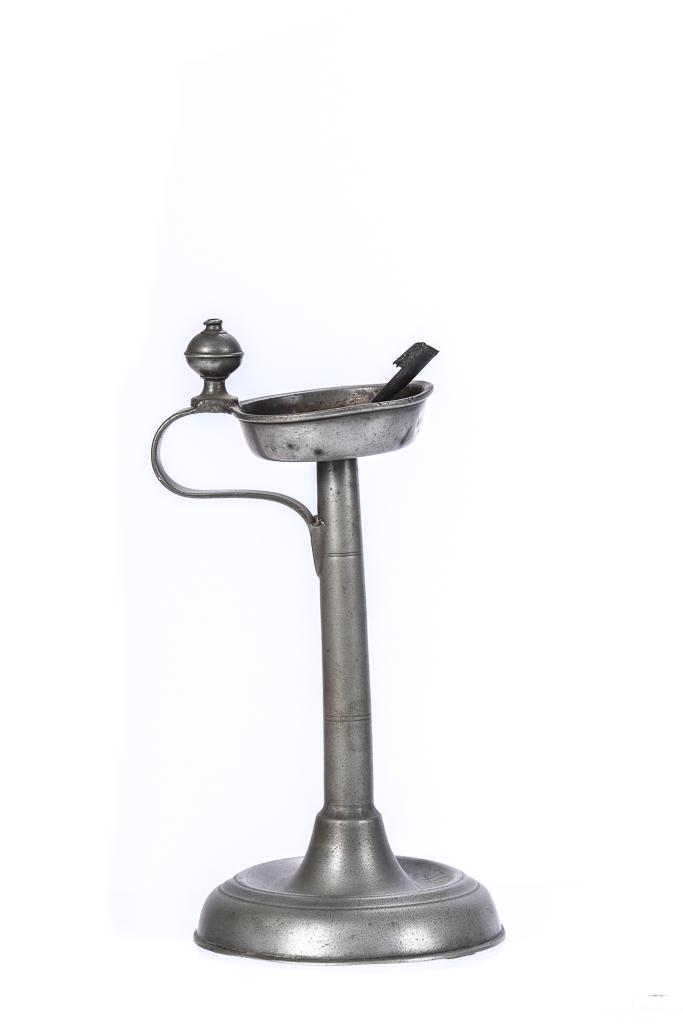 (Mid- 18th c) GERMAN PEWTER FLUID LAMP (1 of 6)