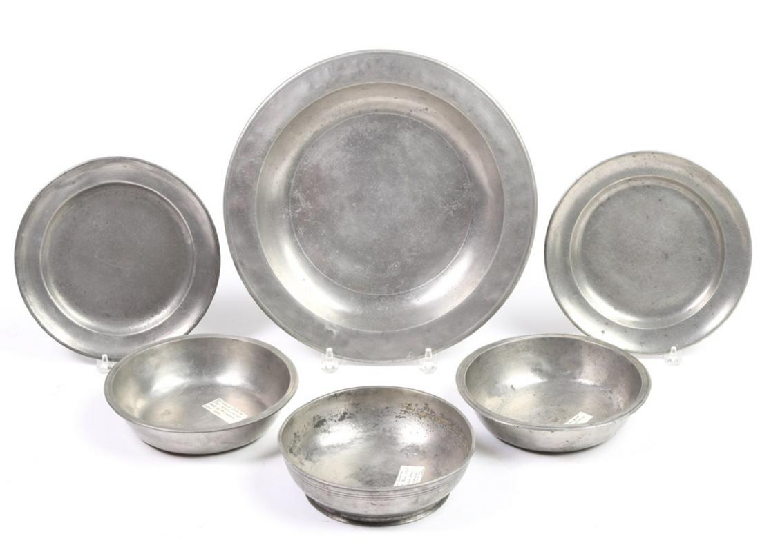 EARLY PEWTER by JOSEPH, SAMUEL & EDWARD DANFORTH (1 of 5)