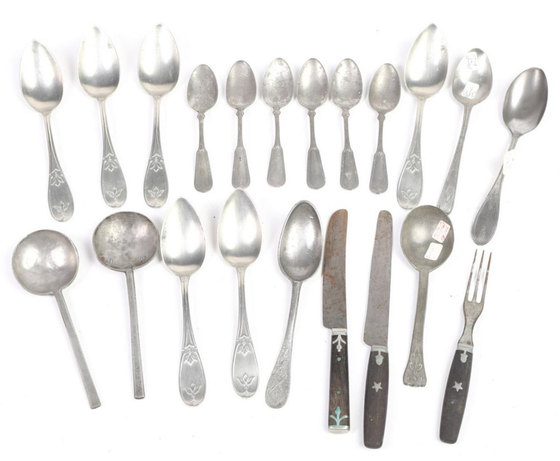 GROUPING OF PEWTER UTENSILS (1 of 20)