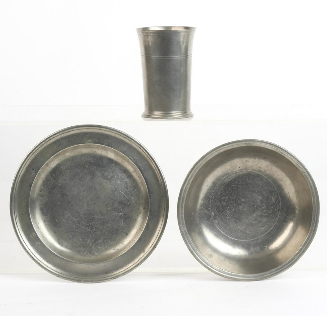 (3) PIECES OF PEWTER BY FRANCIS & JOHN BASSETT (1 of 12)