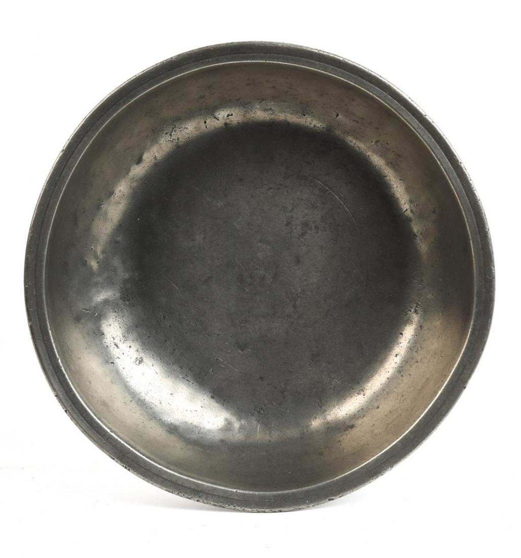 THOMAS BADGER (1737-1815) PEWTER BASIN (1 of 4)