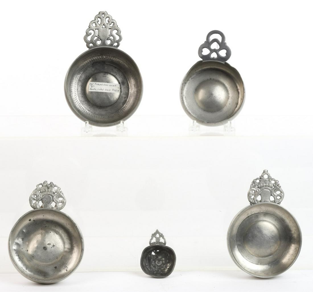 (5) PEWTER PORRINGERS including RICHARD LEE (1 of 19)