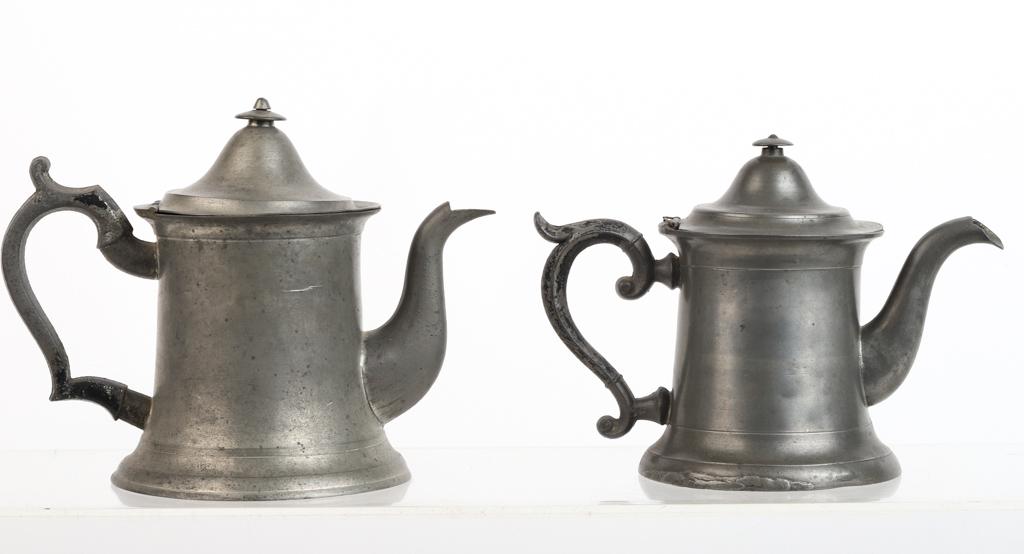 WILCOX & HERSEY TRUNCATED-FORM PEWTER TEAPOTS (1 of 9)