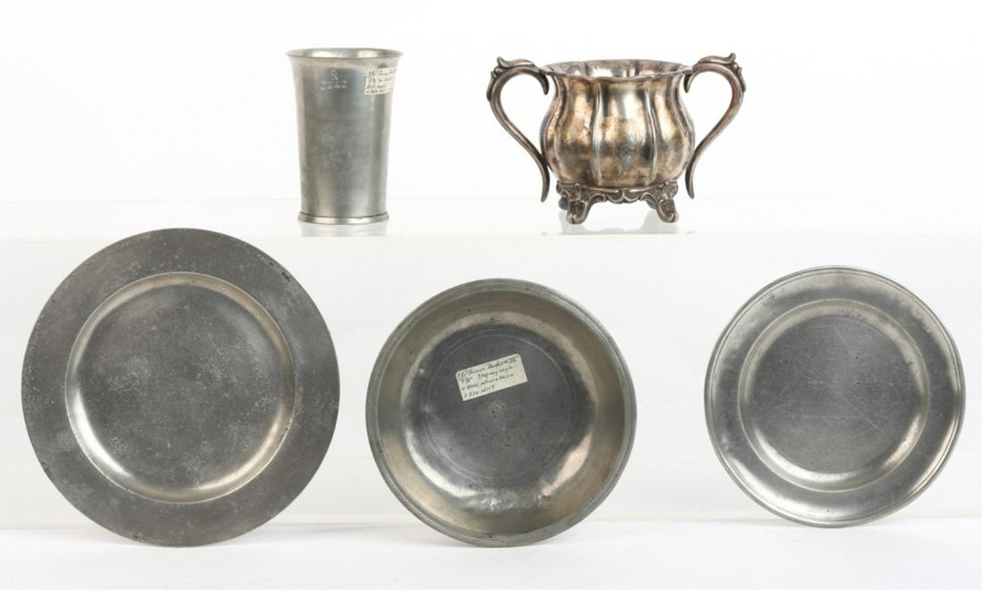 (4) PIECES OF THOMAS DANFORTH II & III PEWTER (1 of 20)
