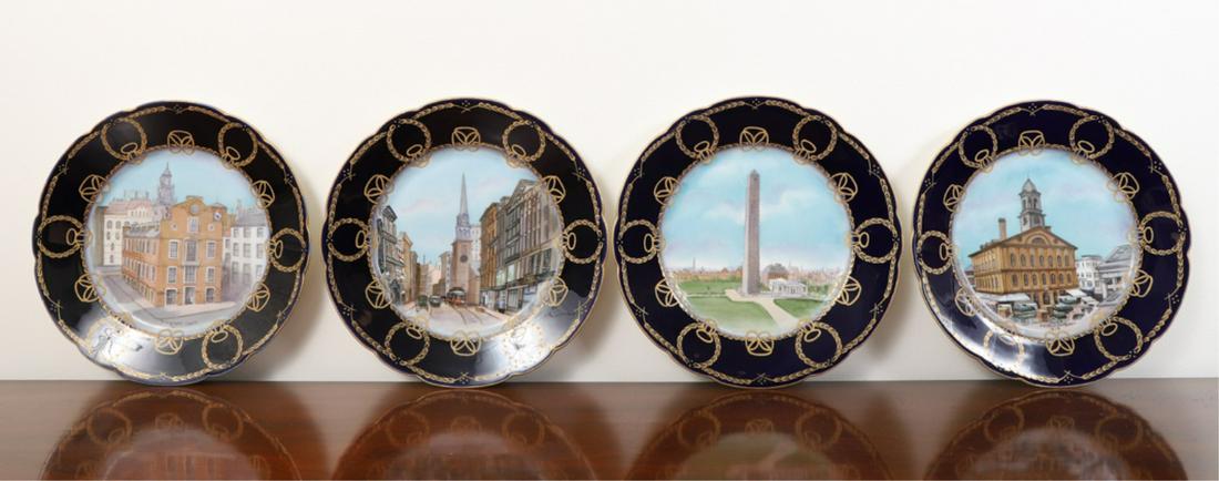 (4) JEAN POUYAT LIMOGES BOSTON CABINET PLATES (1 of 7)