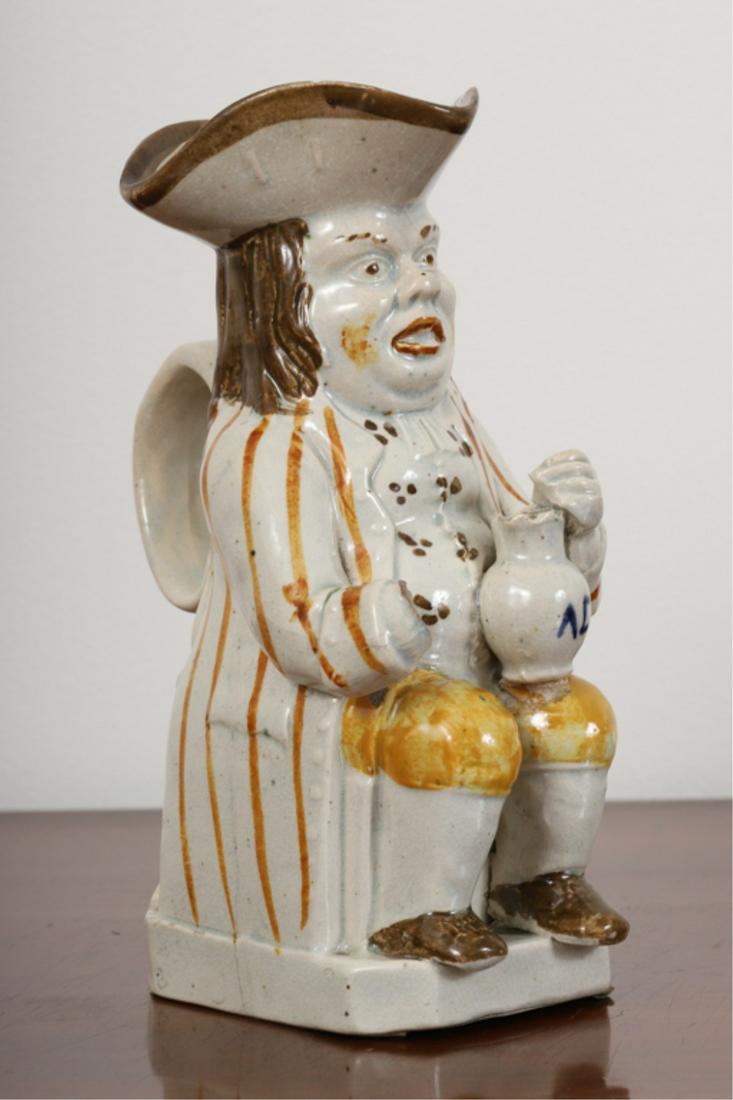 (18th c) PEARLWARE TOBY PITCHER (1 of 5)