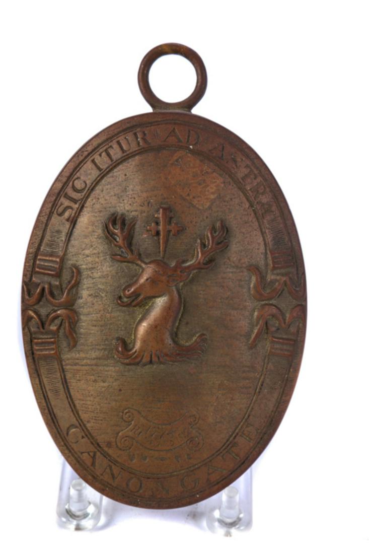 (20th c) BRONZE ARMORIAL PLAQUE (1 of 4)
