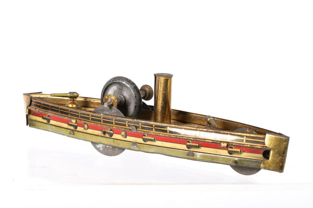 GERMAN FLYWHEEL TIN BATTLESHIP (1 of 8)