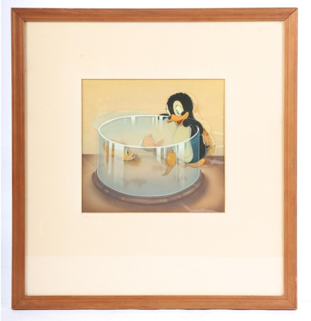 DISNEY ANIMATION CEL FROM "DONALD'S PENGUIN" (1 of 5)