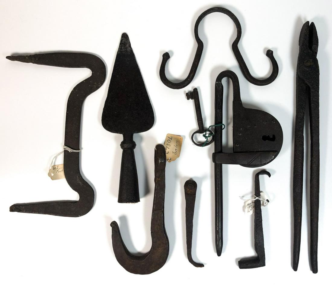 GROUPING OF (7) WROUGHT IRONWARES (1 of 7)