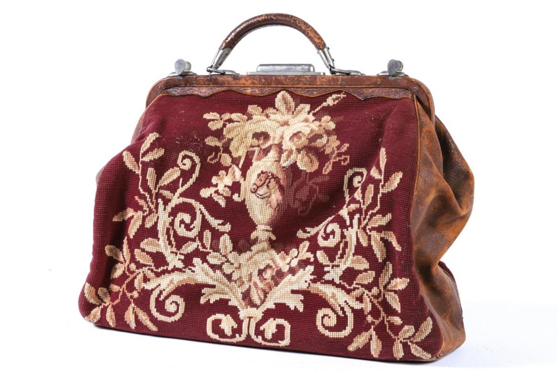 A. McDONALD of BOSTON NEEDLEPOINT CARPET BAG (1 of 12)