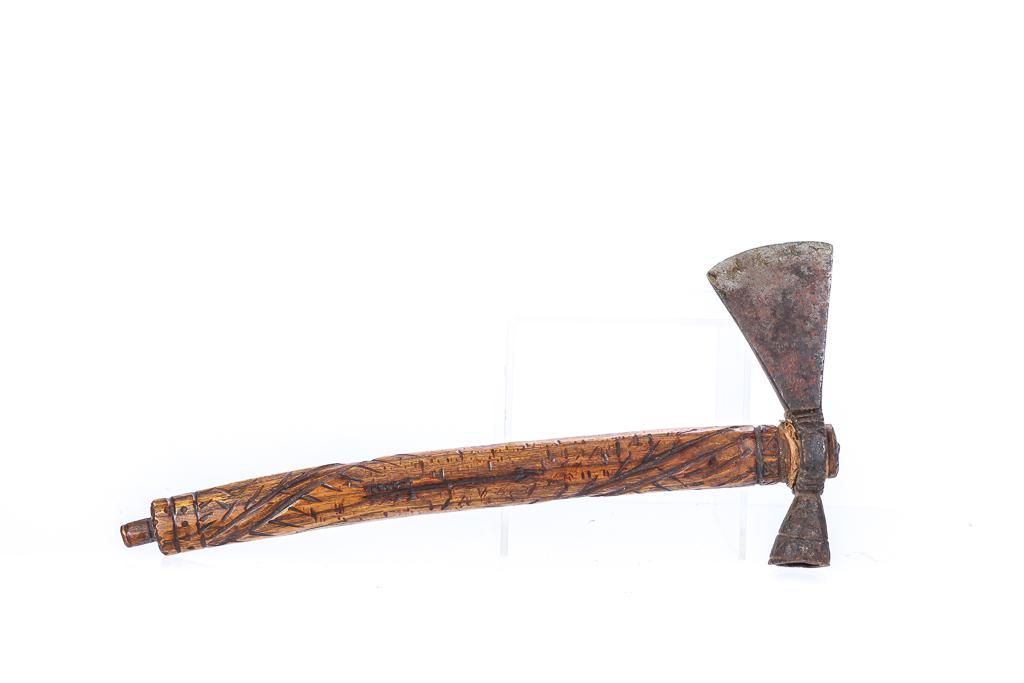 (19th c) NATIVE AMERICAN PEACE PIPE TOMAHAWK (1 of 8)