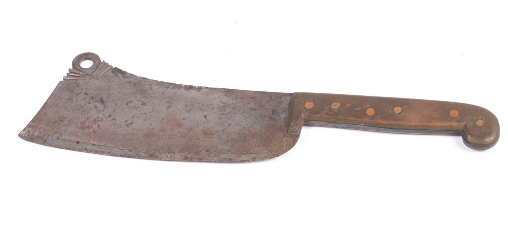 FOLKY CLEAVER / FOOD CHOPPER with BRASS HANDLE (1 of 5)